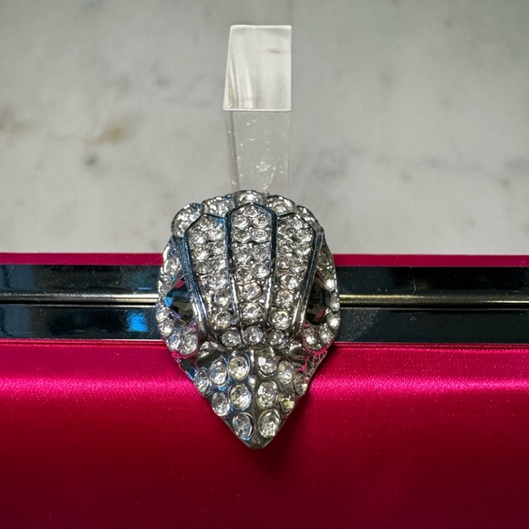 Kurt Geiger London Kensington Frame Clutch in Bright Pink / Fucsia - Picture 3 of 10